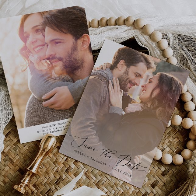 Delicate Light Overlay 2 Photo Save The Date (Creator Uploaded)