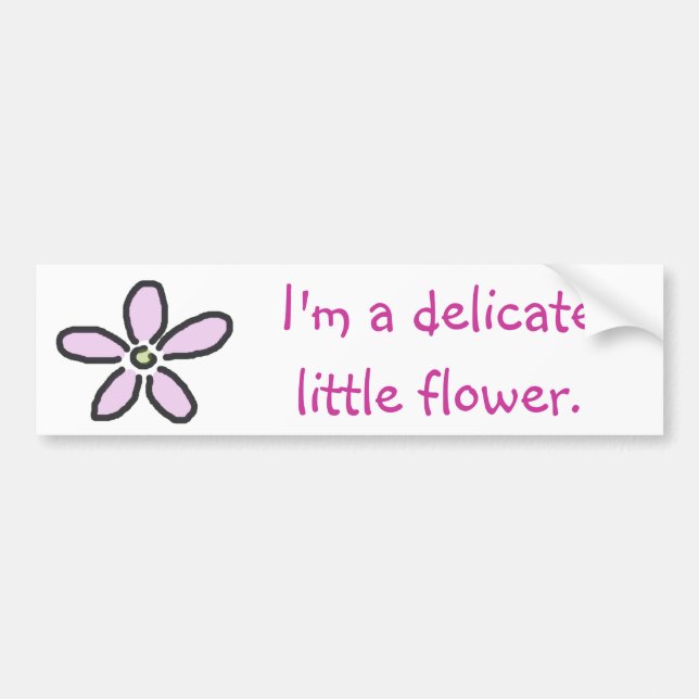 Delicate Little Flower Bumper Sticker (Front)