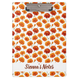 Delicate Mariold Pattern Name Clipboard