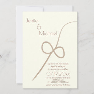 Delicate minimalist hand drawn infinity all in one invitation