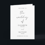 Delicate Minimalist Script Folded Wedding Program Programme<br><div class="desc">Modern and elegant design printed Delicate Minimalist Script Folded Wedding Program that can be customised with your text. Please click the "Customise it" button and use our design tool to modify this template. Check out the Graphic Art Design store for other products that match this design!</div>