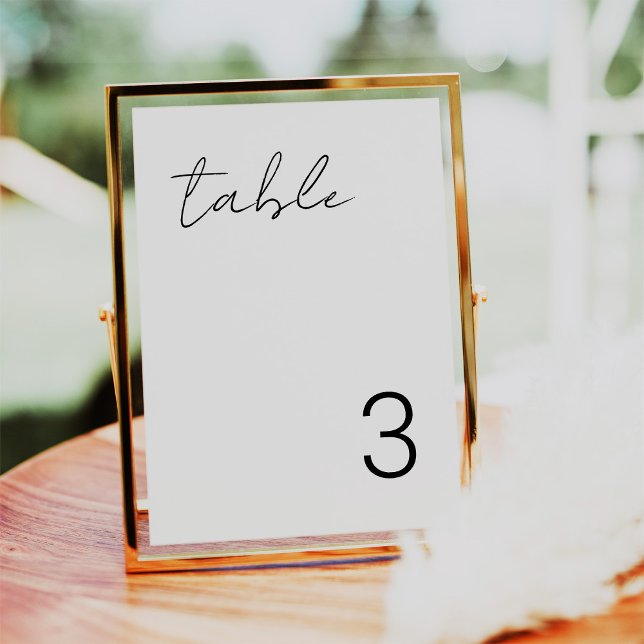 Delicate Minimalist Simple Table Number Cards (Creator Uploaded)