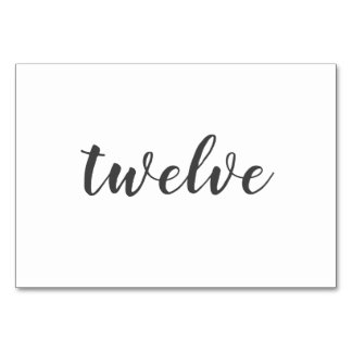 Delicate Minimalist Wedding Table Numbers