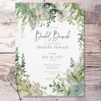 Delicate Modern Baby's Breath Green Bridal Brunch