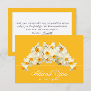 Delicate Modern Spring Daffodils Floral Thank You Card