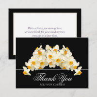Delicate Modern Spring Daffodils Floral Thank You
