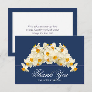 Delicate Modern Spring Daffodils Floral Thank You Card