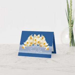 Delicate Modern Spring Daffodils Floral Thank You Card