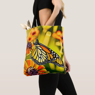 Delicate Monarch Butterfly Bloom Design Tote Bag