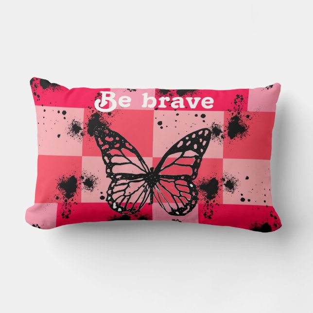 delicate nature aesthetic butterfly lumbar cushion (Front)