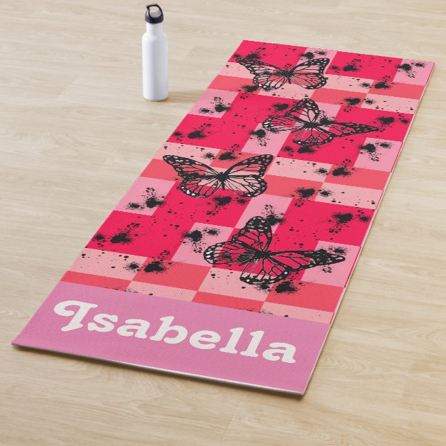 delicate nature aesthetic butterfly yoga mat (In Situ)