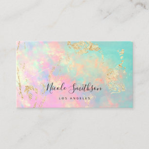 delicate opal business card