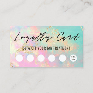delicate opal texture loyalty card