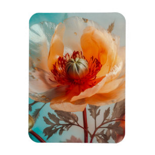 Delicate Orange Flower Magnet
