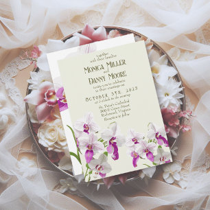 Delicate Orchid Daytime Wedding Invitation