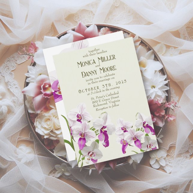 Delicate Orchid Daytime Wedding Invitation (Creator Uploaded)
