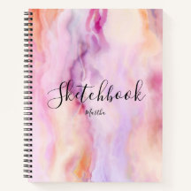 Delicate Painted Artistic Elegant Sketchbook