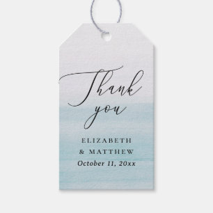 Delicate pastel blue nautical wedding thank you gift tags