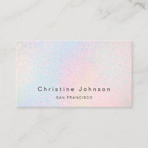 delicate pastel FAUX iridescent effect Business Card