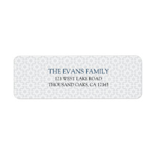 Delicate Patterned Mitzvah Return Address Label