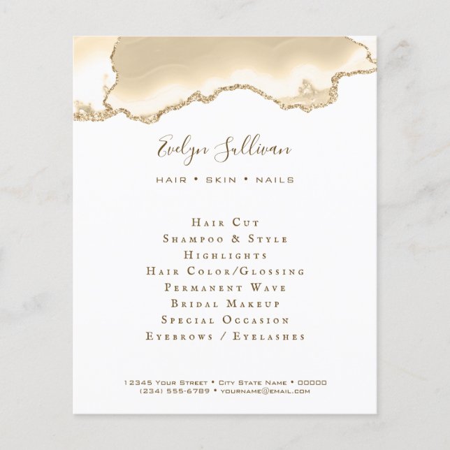 delicate peach agate flyer (Front)