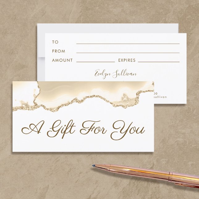 delicate peach agate gift certificate (Creator Uploaded)