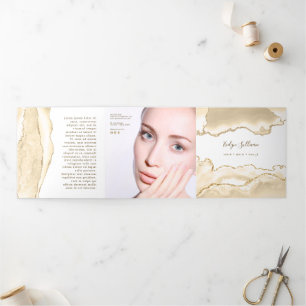 Delicate Peach Agate Trifold Brochure