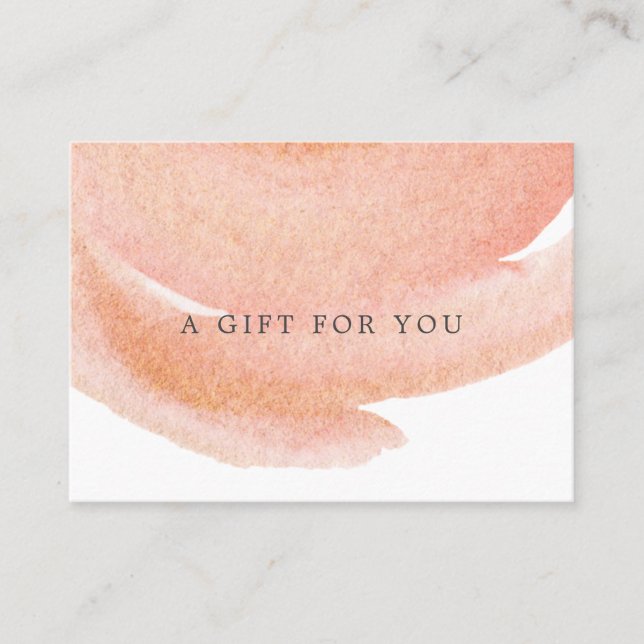 delicate peach floral gift certificate (Front)