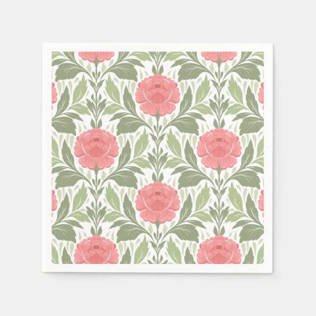 Delicate peonies napkin (Front)