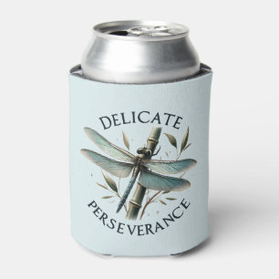 Delicate Perseverance - Artistic Dragonfly Can Cooler
