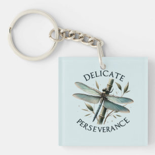 Delicate Perseverance - Artistic Dragonfly Key Ring