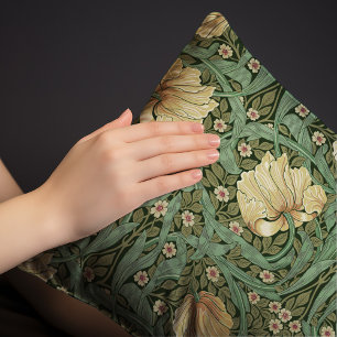 Delicate Pimpernel Green & Cream Pattern Morris Pillowcase