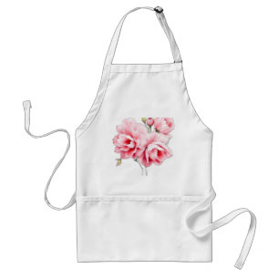 Delicate Pink and Lavender Floral Blooms Standard Apron