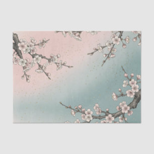 Delicate Pink Cherry Blossom Sakura Branches Tissue Paper