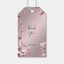 Delicate Pink Floral Gift Tag
