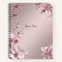 Delicate Pink Floral Notebook