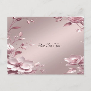 Delicate Pink Floral Postcard