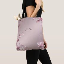 Delicate Pink Floral Tote Bag