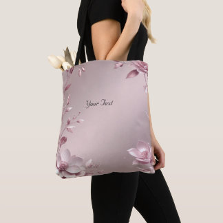 Delicate Pink Floral Tote Bag