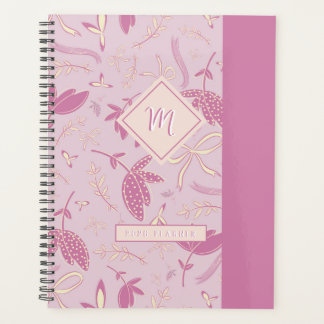 Delicate Pink Flowers and Bows Planner