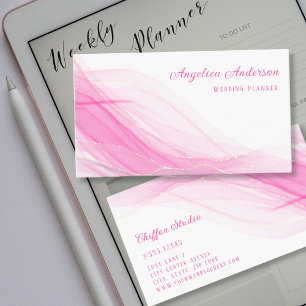 Delicate Pink Gold Details Business Card