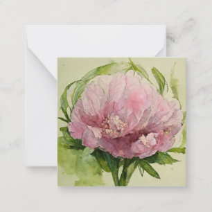 Delicate pink peony card