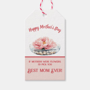 Delicate Pink Peony Mother's Day Gift Tags