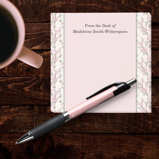 Delicate Pink Rose Buds Floral From the Desk Of Post-it Notes (Creator Uploaded)