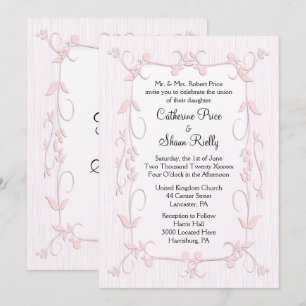 Delicate Pink Wedding Invitations