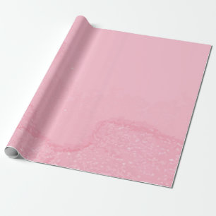 Delicate Pink with Light Glitter Accent Design Wrapping Paper