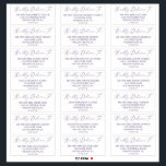 Delicate Plum Purple Guest Address Labels<br><div class="desc">These delicate plum purple wedding guest address labels are perfect for a modern wedding. The romantic minimalist design features lovely and elegant dark purple typography on a white background with a clean and simple look. Customise each label with the name and address of your guests. 21 labels per sheet. Add...</div>