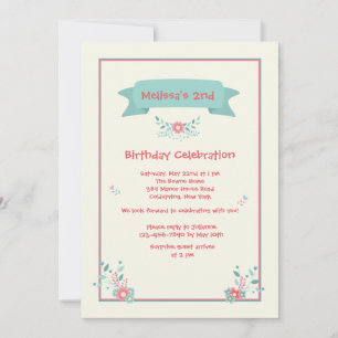 Delicate Posies Invitation