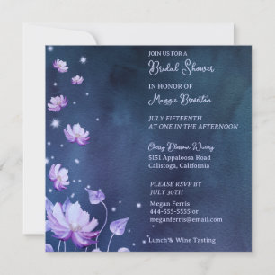 Delicate Purple Blossoms Bridal Shower Invitation