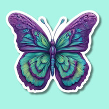 Delicate Purple Butterfly Waterproof 